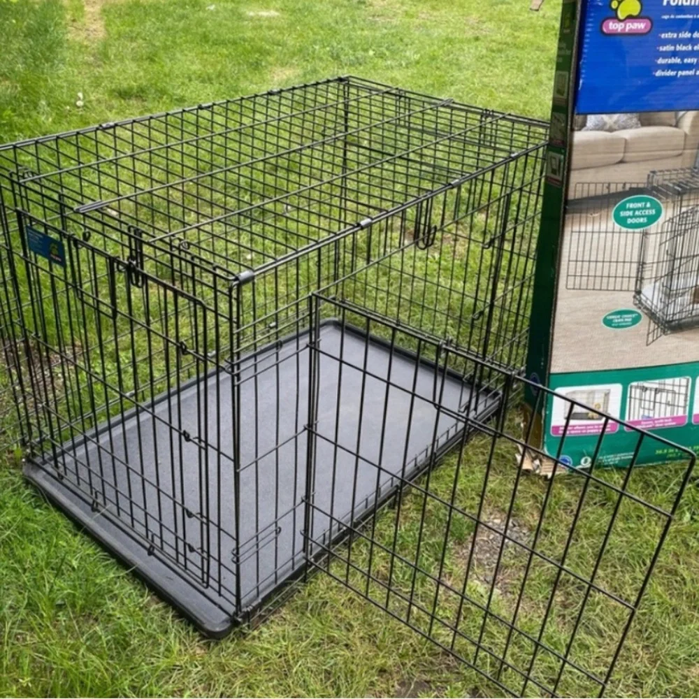 Black Metal Dog Crate